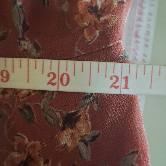 Pleione Womens Cottagecore Blouse Floral Long Sleeve Ruffle Praire Empire Large - Picture 13 of 14